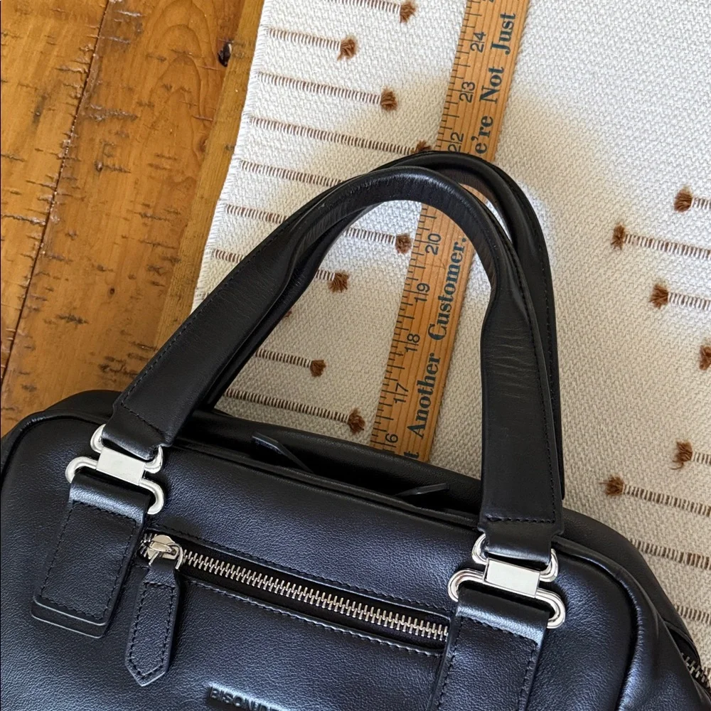 Black Leather Backpack by Bison Denim